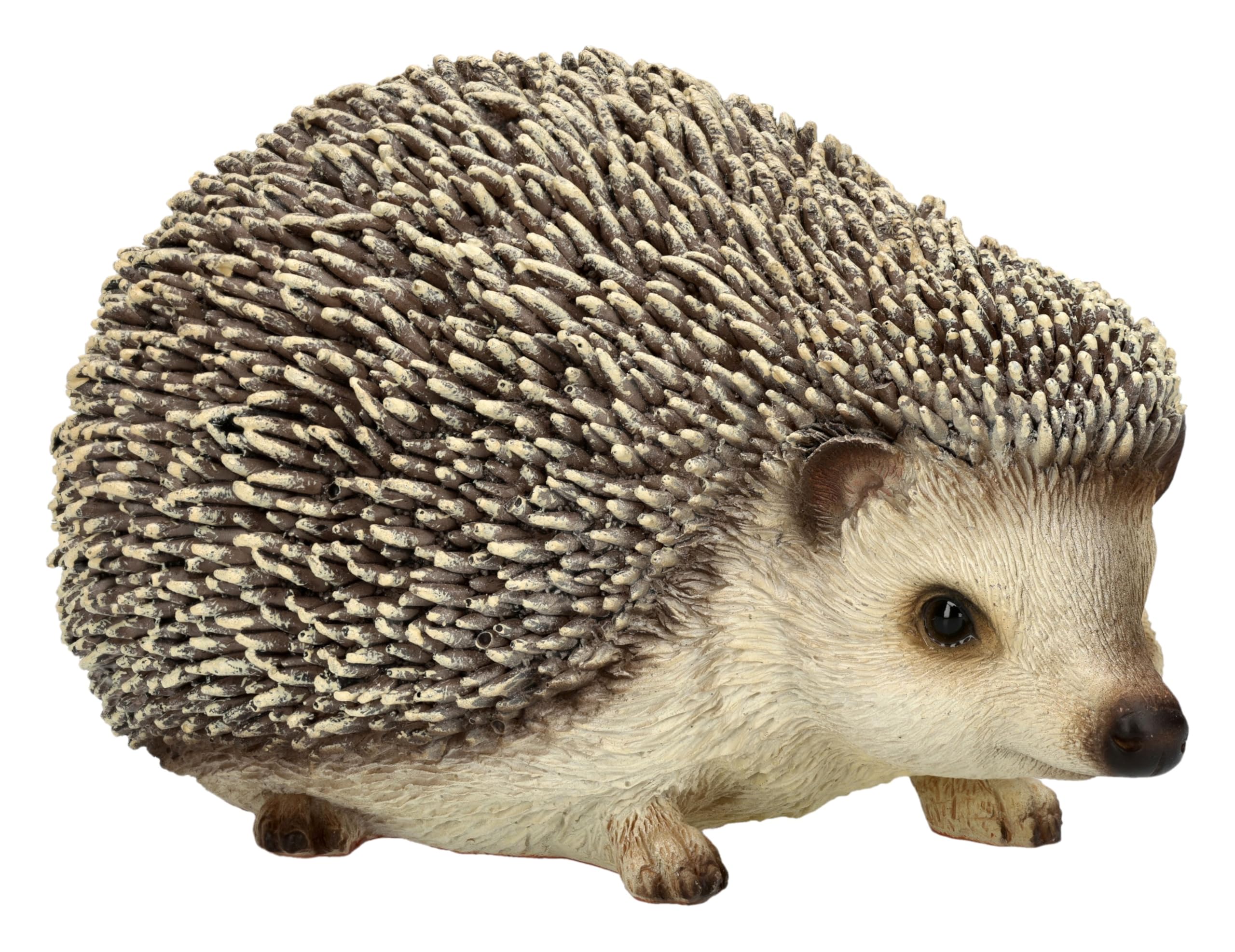 Figuren Shop GmbH Gartenfigur Igel stehend 13,5 cm – naturgetreue Igelfigur auf Vier Pfoten aus Polyresin, handbemalt und wetterfest – Tierfigur für Garten, Beet, Blumenkasten und Herbstdeko