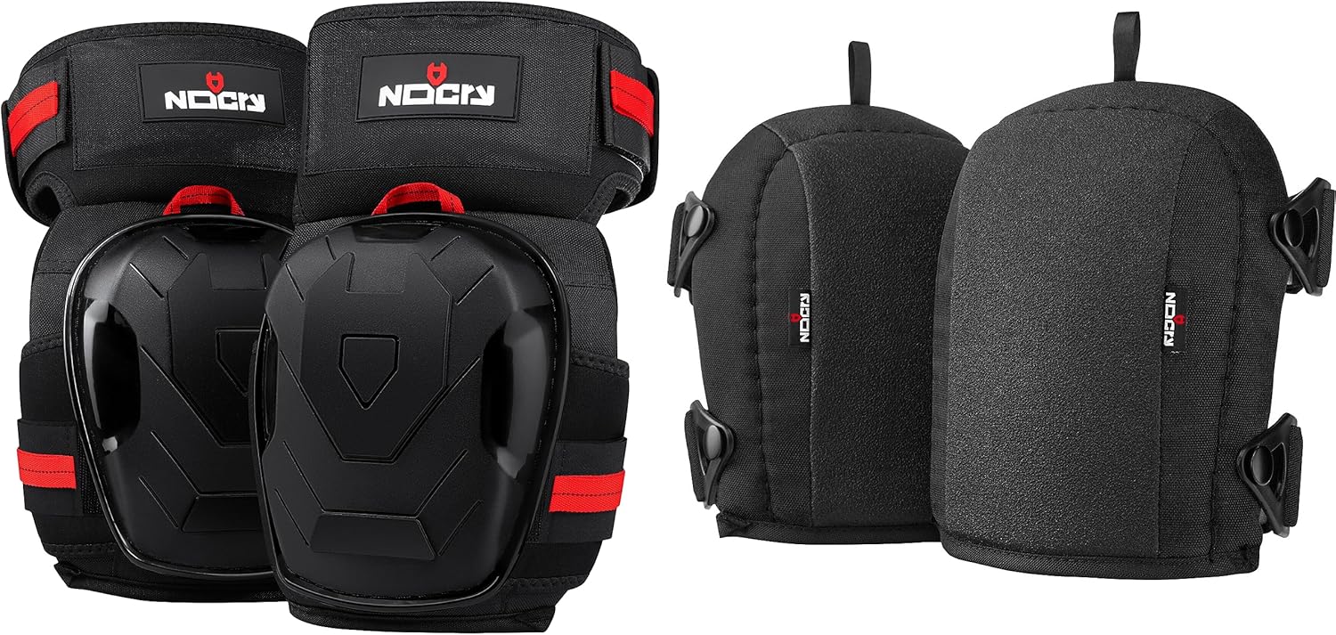 NoCry Professional Construction Knee Pads for Men — Heavy Duty Anti
