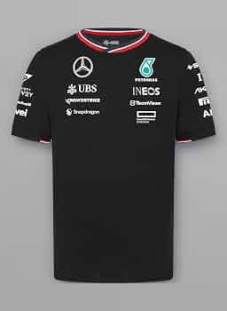 T-shirt F1 Mercedes AMG Petronas 2024 Pour Femme – Blanc, Col Rond, Manches Courtes – Taille S, 100% Tendance !
