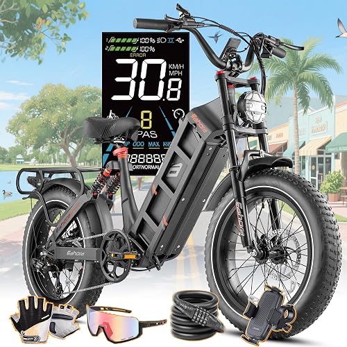 2026 eAhora Juliet Pro 2 Electric Bike for Adults, Peak 5400W Dual Motor, 43Mph, 60V 70Ah Battery for 220 Miles Range, 20" Fat Tires, APP, Commuting & Delivery