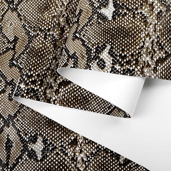 Sadnyy 54 x 36 Inch Vinyl Upholstery Fabric Rattlesnake Pattern Vinyl Fabrics Embossed Texture Racing Checkers Leather Sold by The Yard for Fashion, Purses, Bags Automotive Truck