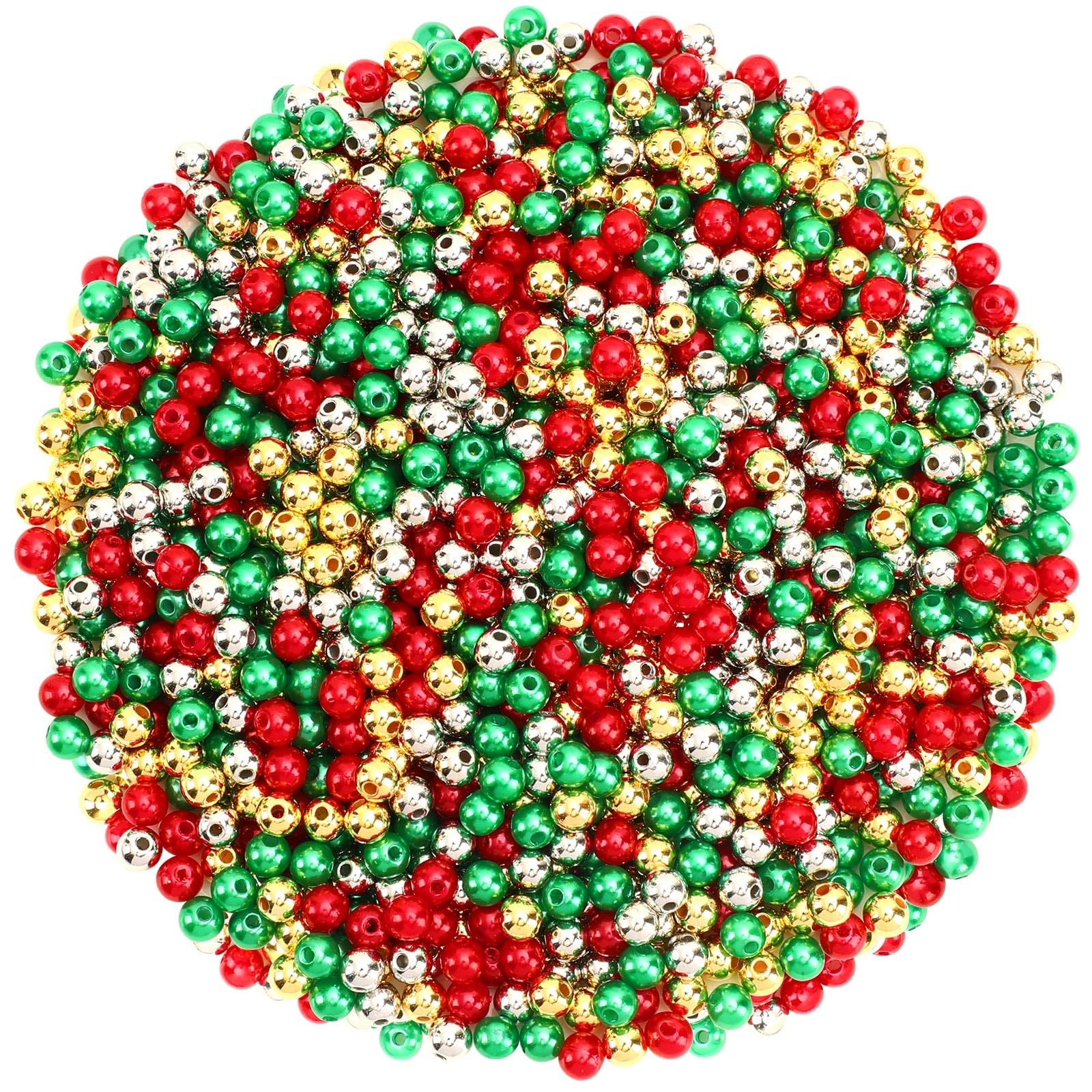 Perles de Noël de 8 mm pour créer des cadeaux uniques faits main et bijoux personnalisés