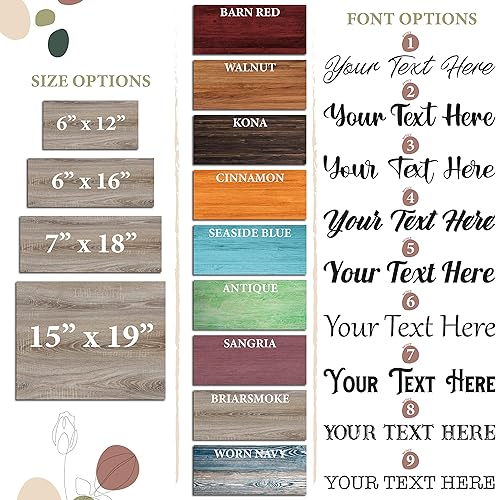 Miniatura 2 de Letrero de madera personalizado para pared, hogar, habitación, cocina, casa de campo, letrero personalizado de bienvenida familiar