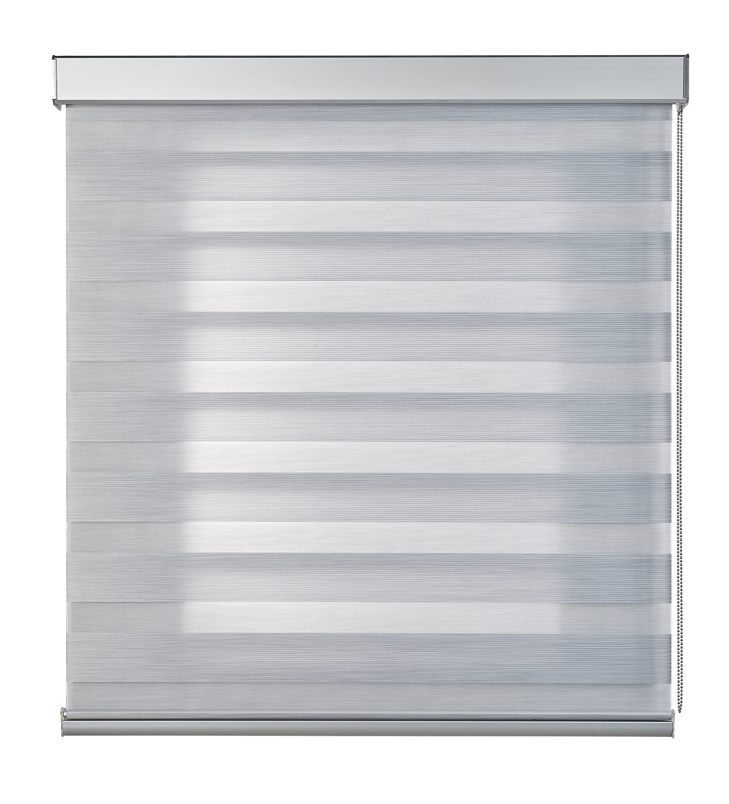 Estores Basic - Store Enrouleur de Nuit et Jour pour fenêtres et Portes, Finition Aluminium de qualité supérieure, Gris, 60 x 250 cm