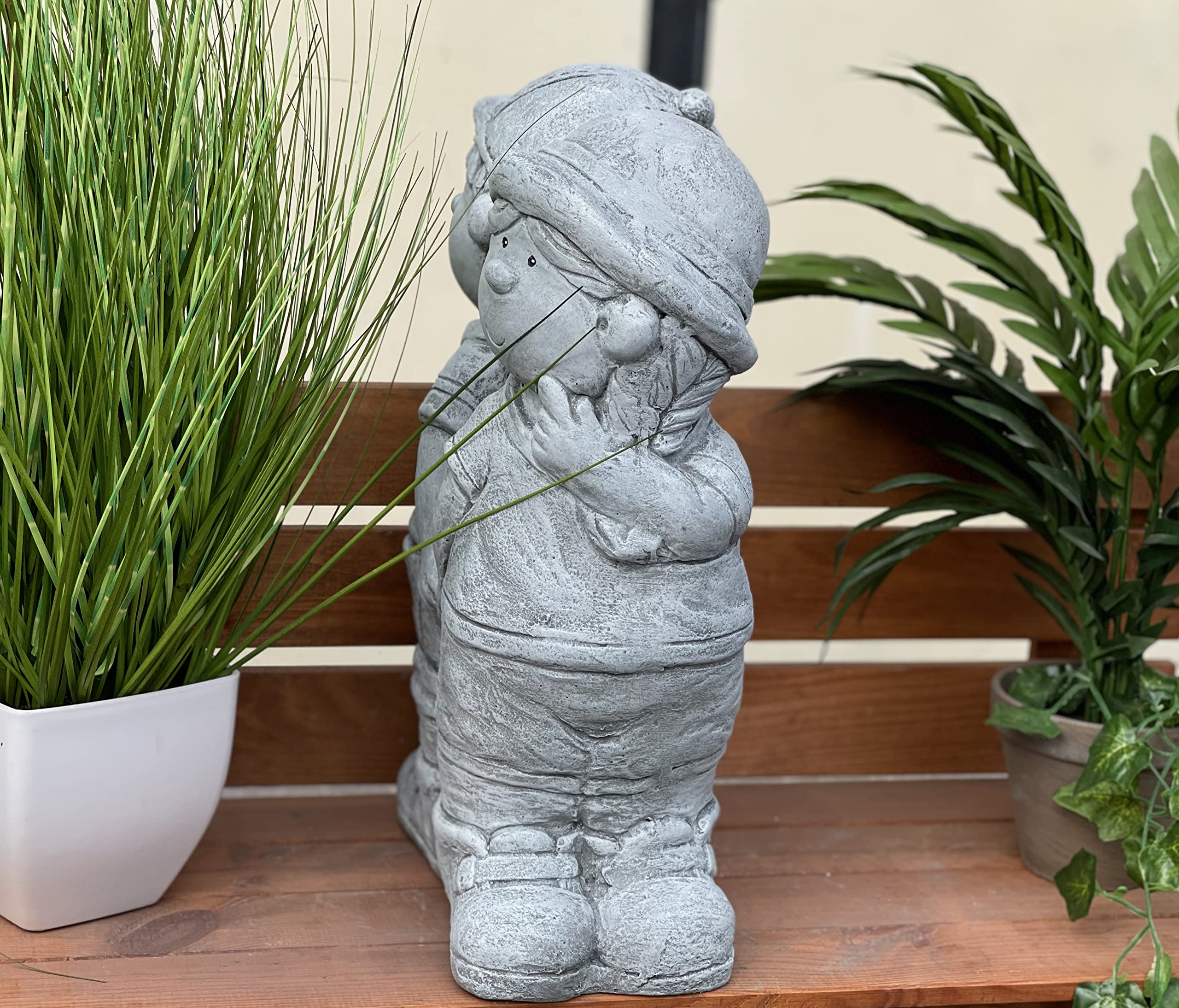 stoneandstyle Steinfigur Junge und Mädchen frostfest Steinguss 20,5 kg