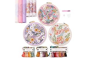 Santune 3 Sets Embroidery Starter Kit: A Creative Canvas for Beginners!