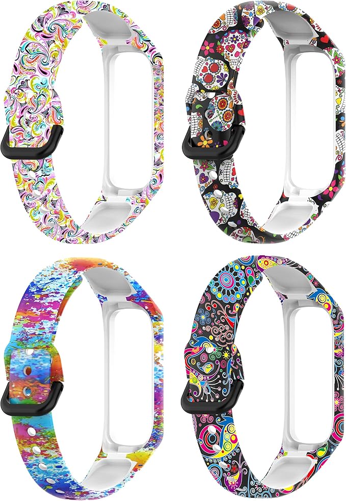 4 cinturini di ricambio per Samsung Galaxy Fit 2 per Samsung Galaxy Fit 2  Fitness Tracker Silicone morbido colorato con fibbia in metallo accessori  (4-B colore) : Amazon.it: Elettronica