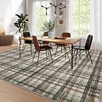 GarveeHome Rugs lavables à la machine 9x12 Salon Moderne Non Slip Agritourisme Grande surface Rug pour chambre Soft Rug Non Shedding Tapis résistant à la tache pour bureau de chambre de bébé