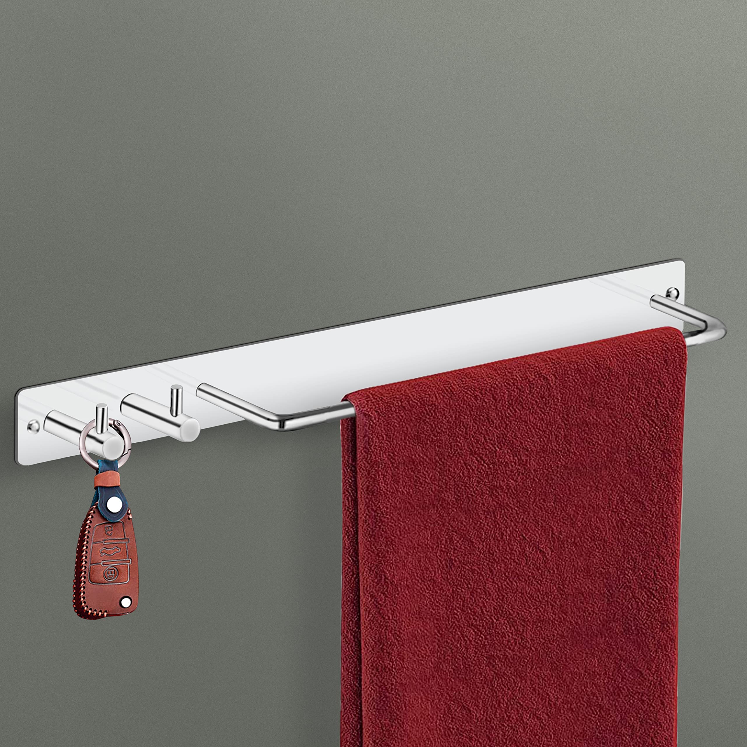 Primax Stainless Steel Towel Stand/Towel Rod with Hook for Bathroom/Hanger/Bathroom Accessories (Chrome) (B0BSNLGGX8) Amazon Price History, Amazon Price Tracker