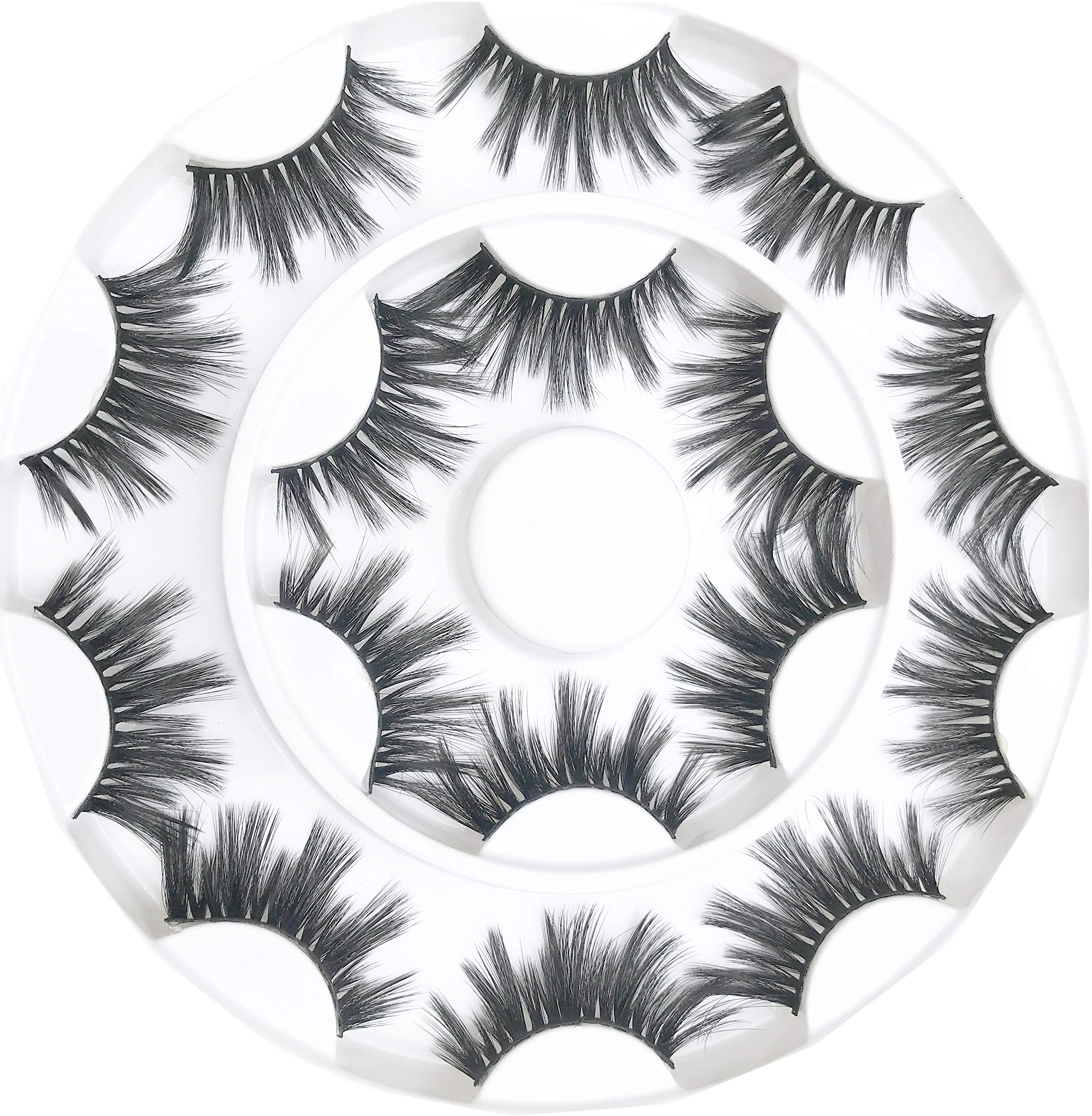 False Eyelashes 3D Faux Mink Lashes Handmade Eyelashes Luxurious High Volume Fluffy Natural Fake Eyelashes 8 Pairs Cosplay Eyelashes 20mm