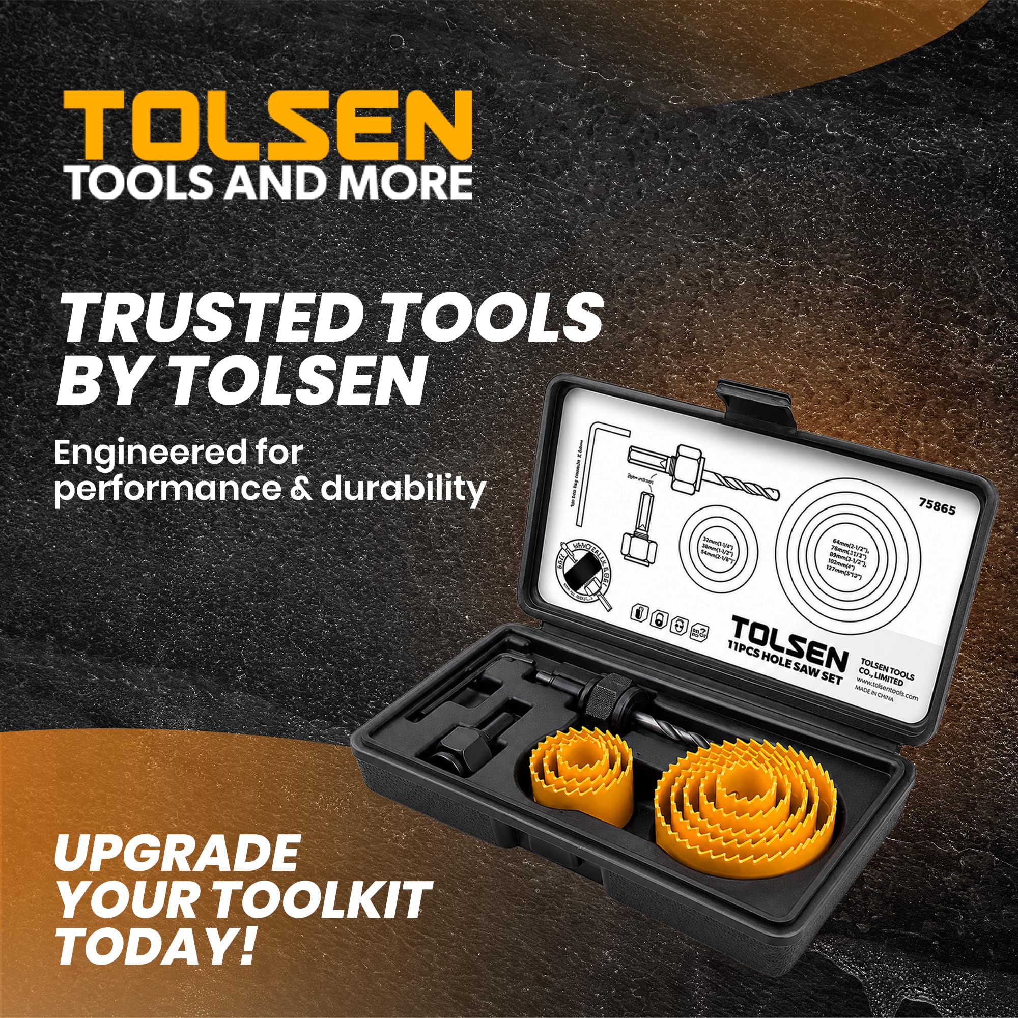 11pc Hole saw set (19mm - 64mm)
