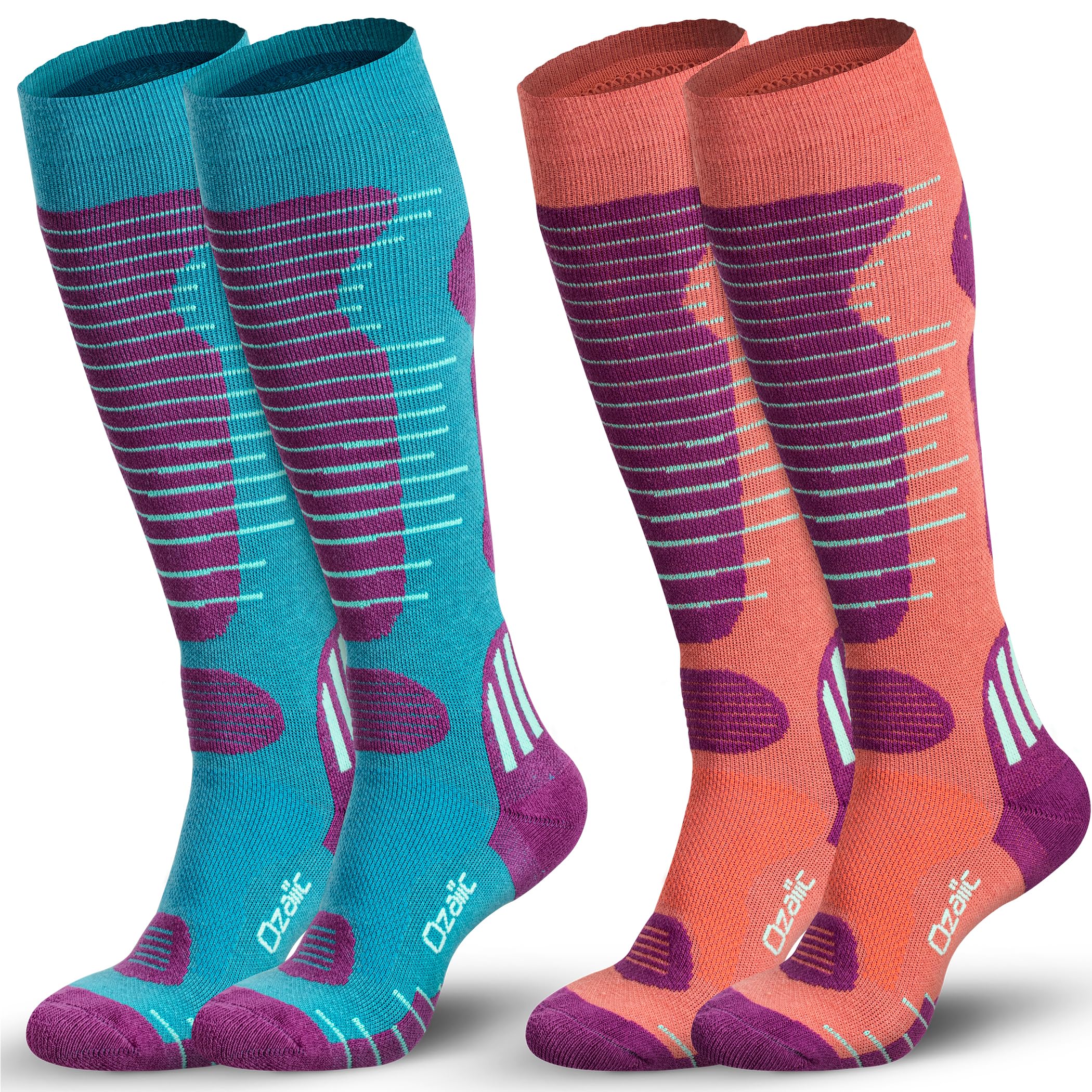 Merino Wool Ski Socks 2 Pairs