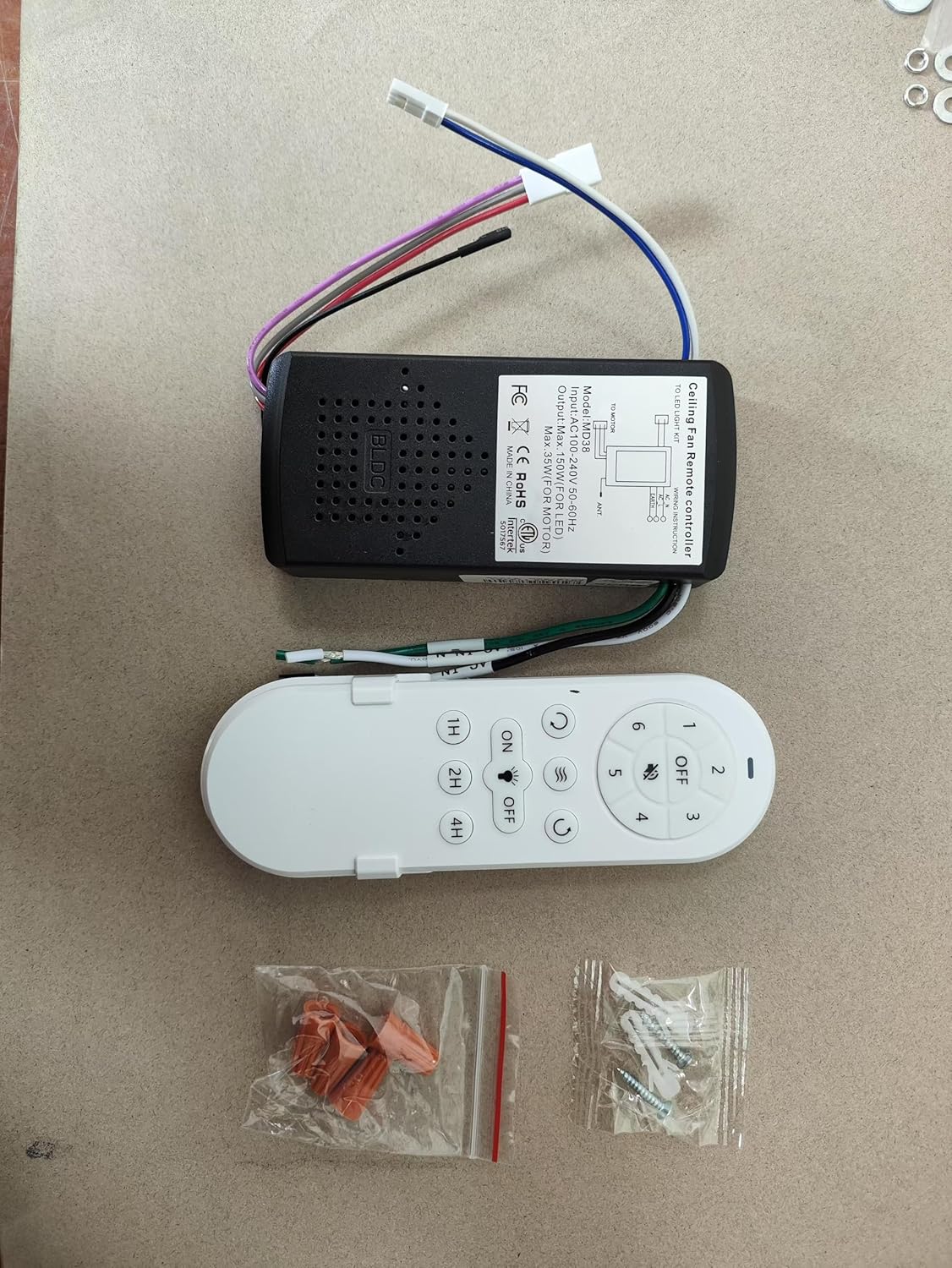 Ceiling Fan Remote Control for ASIN:B0CKHYCDML/B0CKHXCBBQ/B0CKHZ16H8/B0DG5F89P1