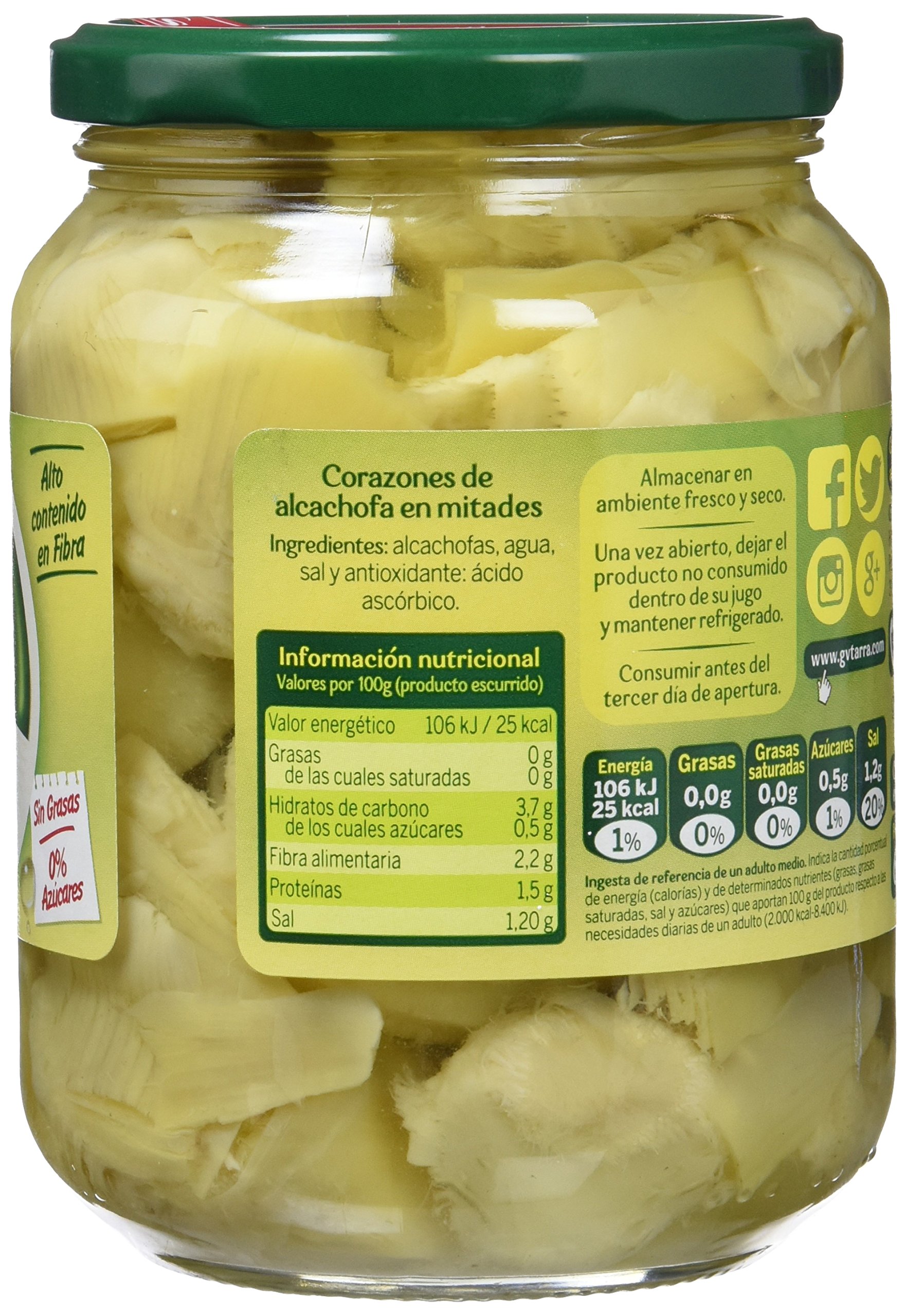 Gvtarra Alcachofas Mitades - Paquete de 6 x 400 Gramos