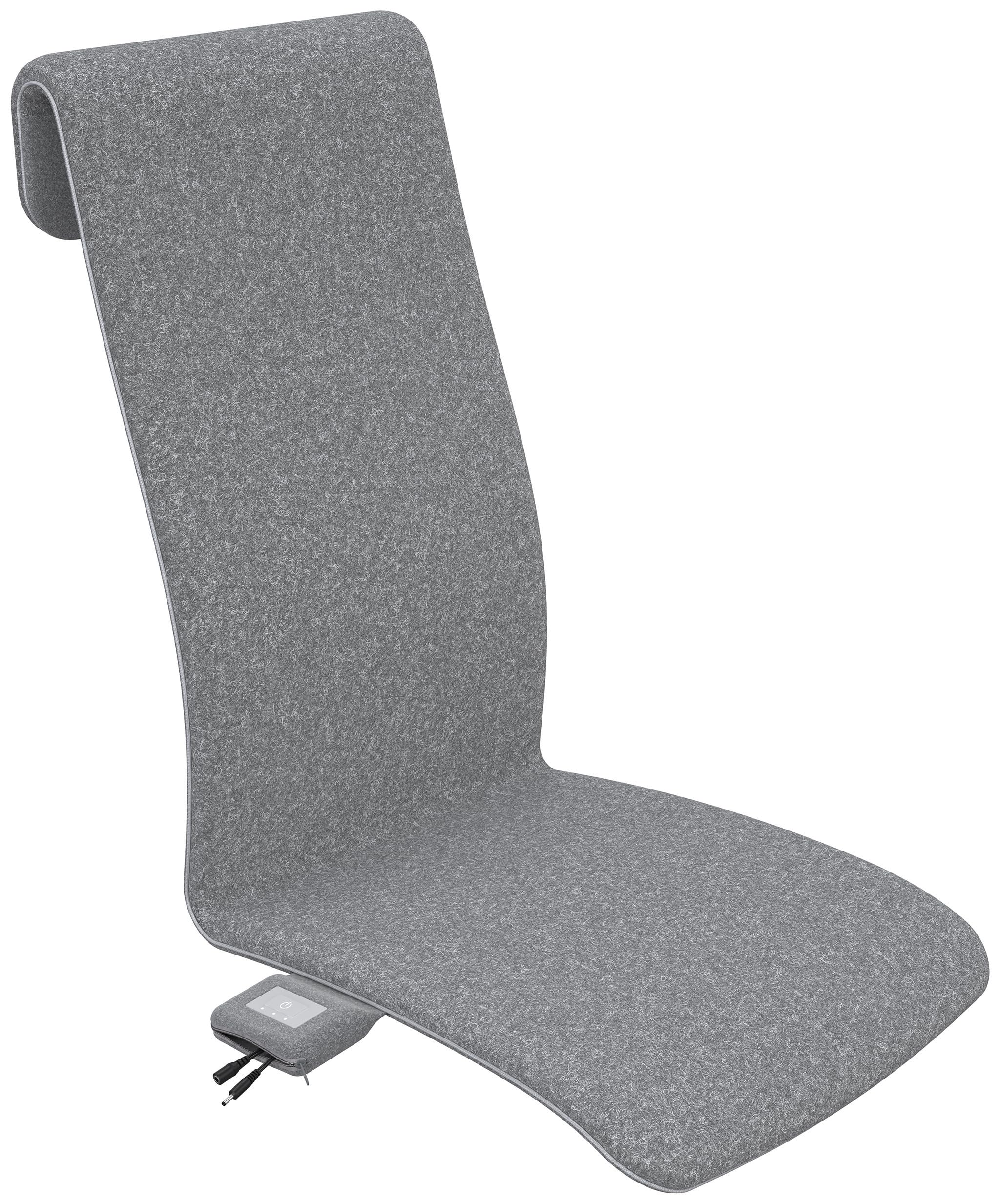 Leitz iComfi Beheizbare Sitzauflage mit Akku, Kabellose Heizauflage, 14 Stunden Akkulaufzeit, 3 Wärmestufen, Schnellaufheizung, Abschaltautomatik & abnehmbarem Bezug, Hellgrau, 130x40x8cm, 65940085