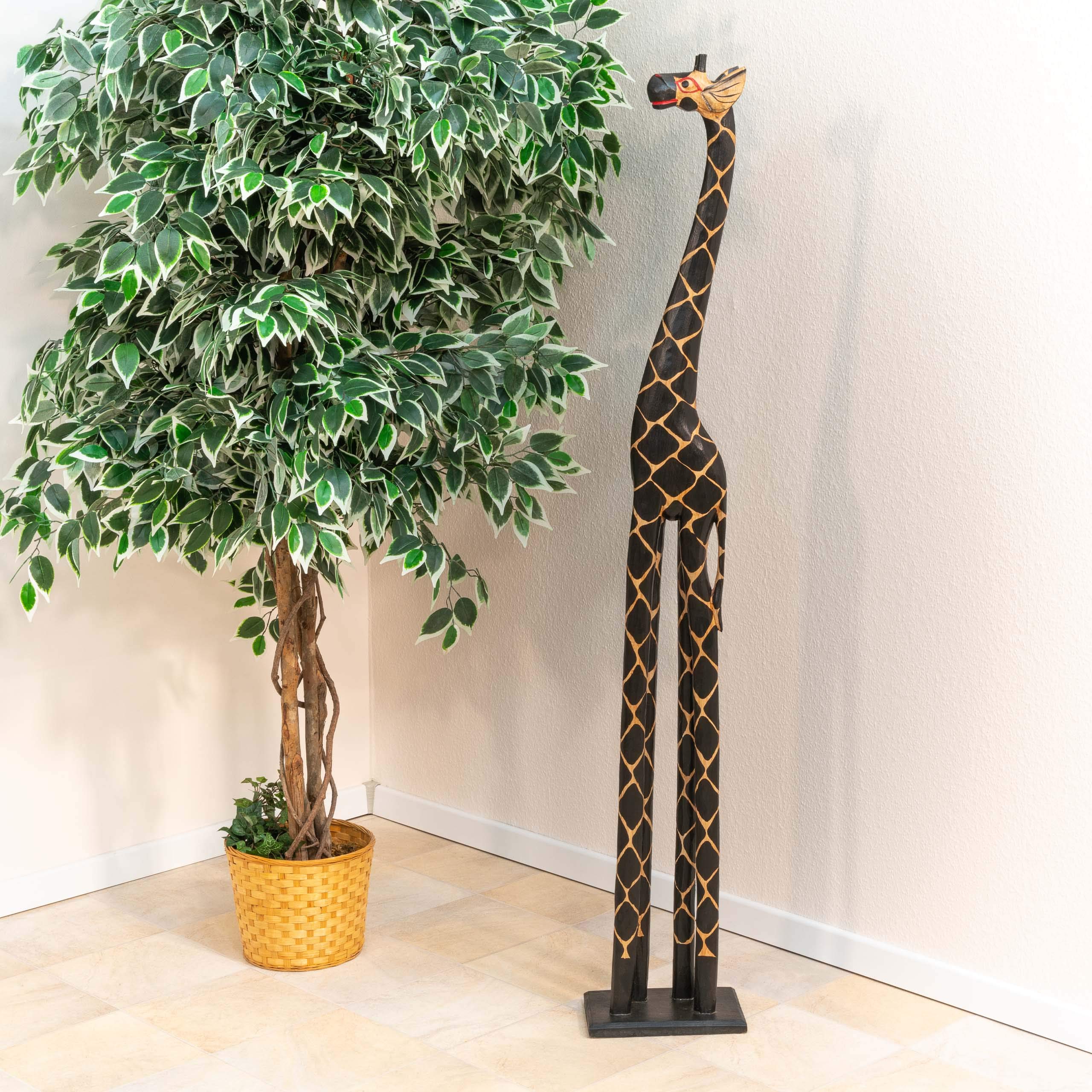 DIVERO Deko Giraffe aus Holz – Größe XL - gefertigt in Handarbeit