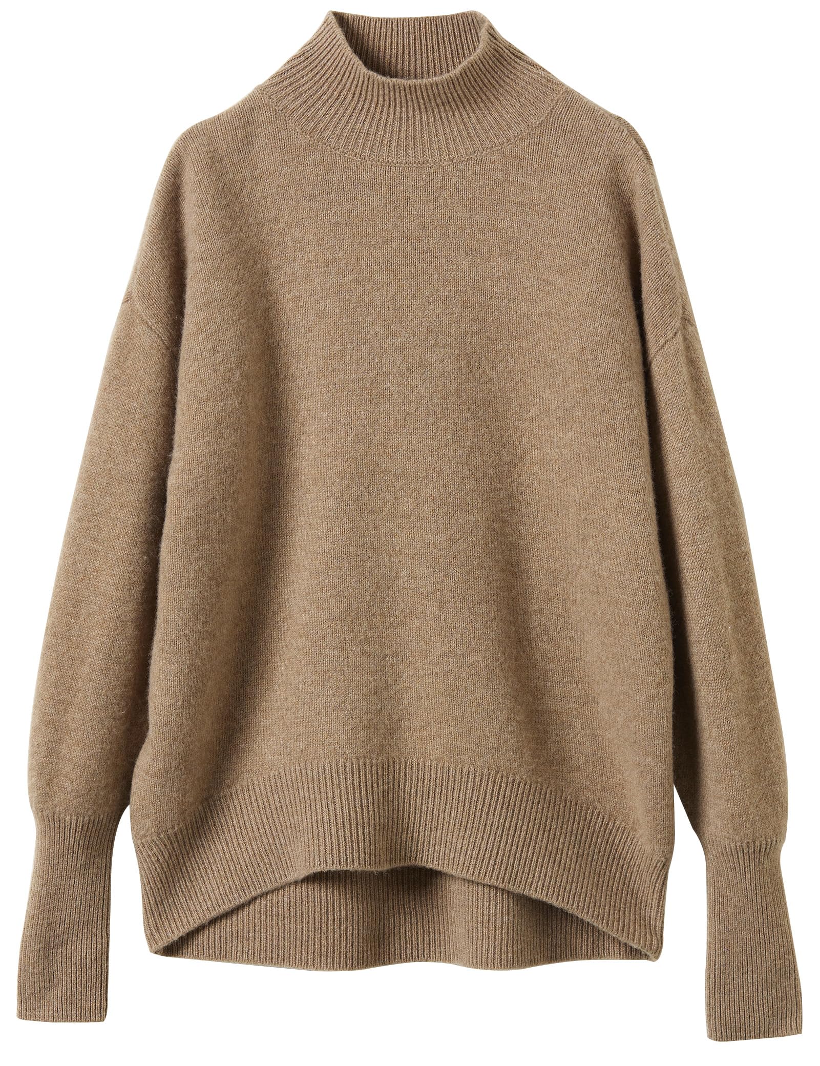 Chanyarn Damen 100% Merinowolle Pullover 2024 Herbst Winter Stehkragen Warm Weich Langärmelig Lockerer Strickpullover