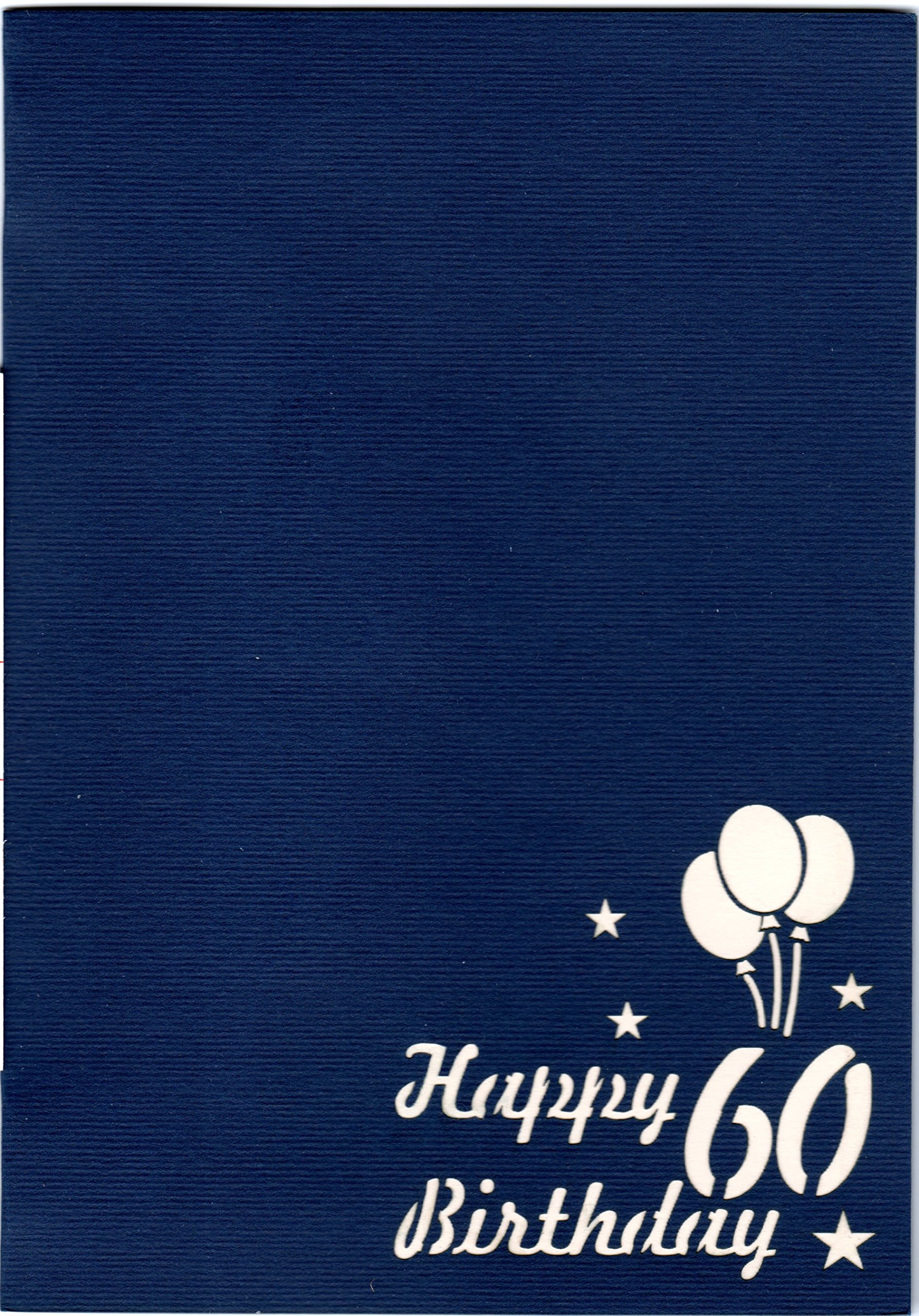 Biglietto Pop-up Per Compleanno 60° Compleanno Biglietto D'auguri