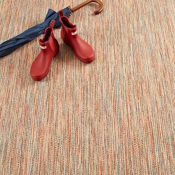 Dash & Albert Clay Multicolor Striped Washable Rug, 5'x8'