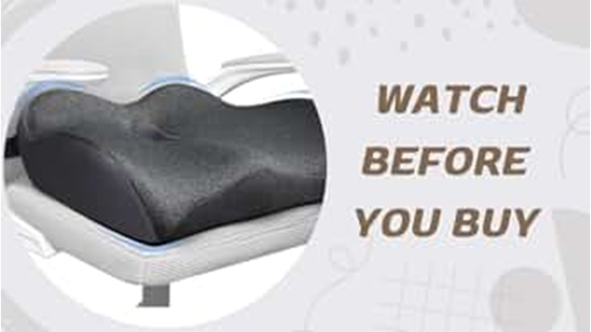 Extra Large Memory Seat Cushion For Office Chair Pressure Relief Sciatica & Tailbone - View #9