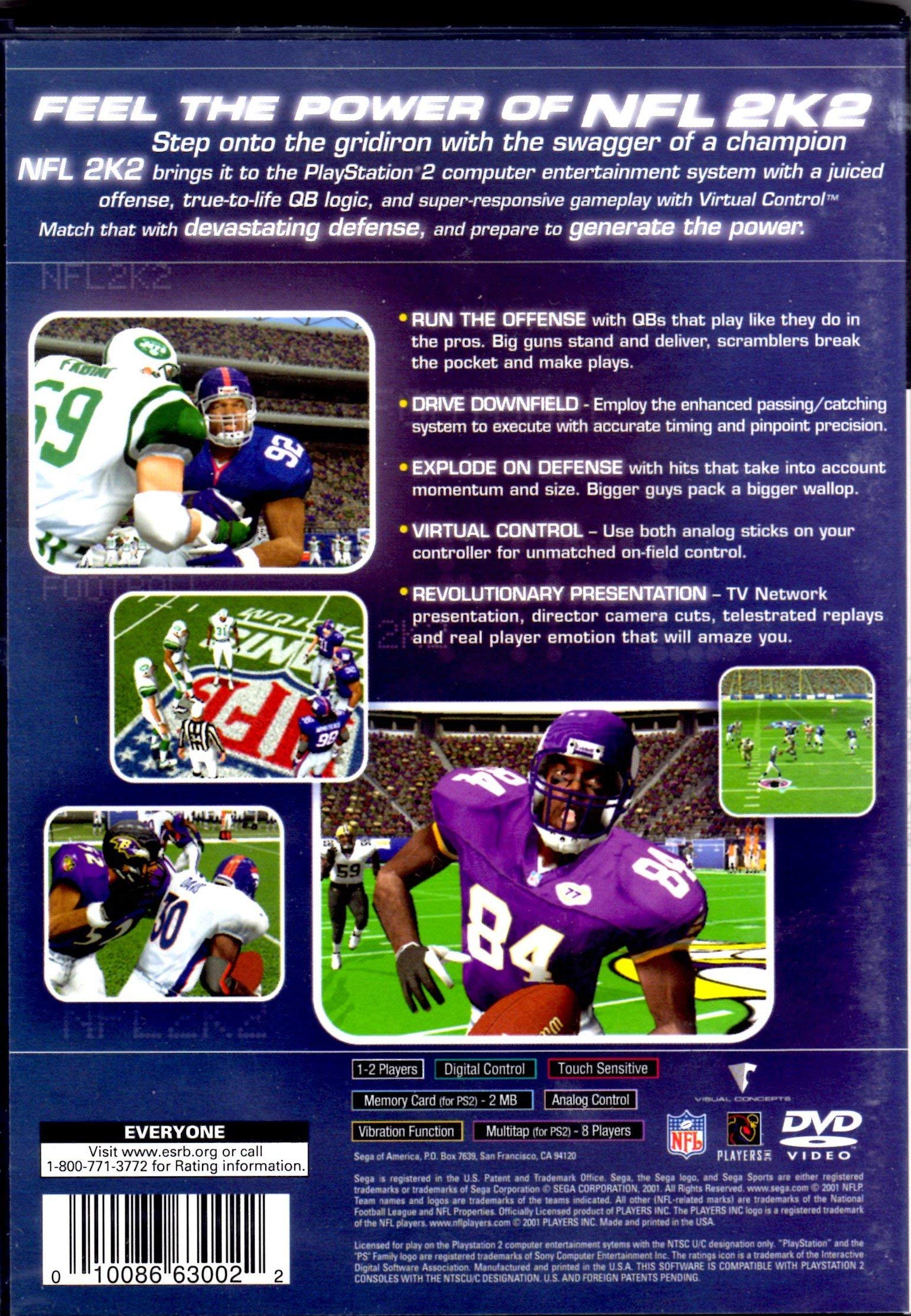 NFL 2K2 - PlayStation 2 - Very Good - Used Game - Image 3