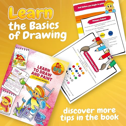 Miniatura 4 de BFB - Juego de pintura para niños con folleto de aprender a dibujar, 32 piezas de suministros de pintura, kit de pintura para niños, kit de pintura