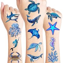 60 PCS Ocean Pre-Cut Temporary Tattoos