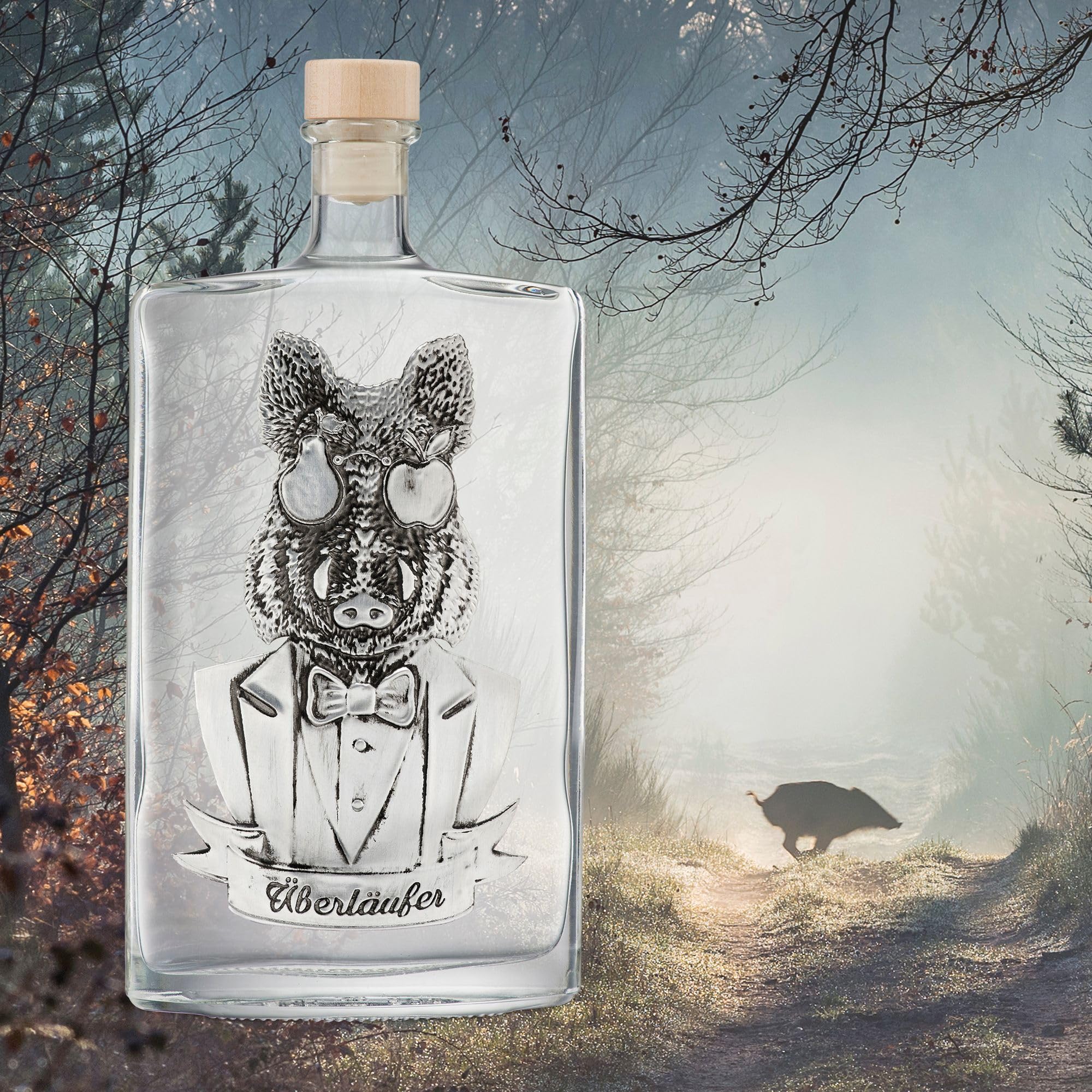Edel-Obstbrand Überläufer (Brandy) aus Äpfeln & Birnen (0,5 l) / Geschenk für Männer, Sammler und Jäger
