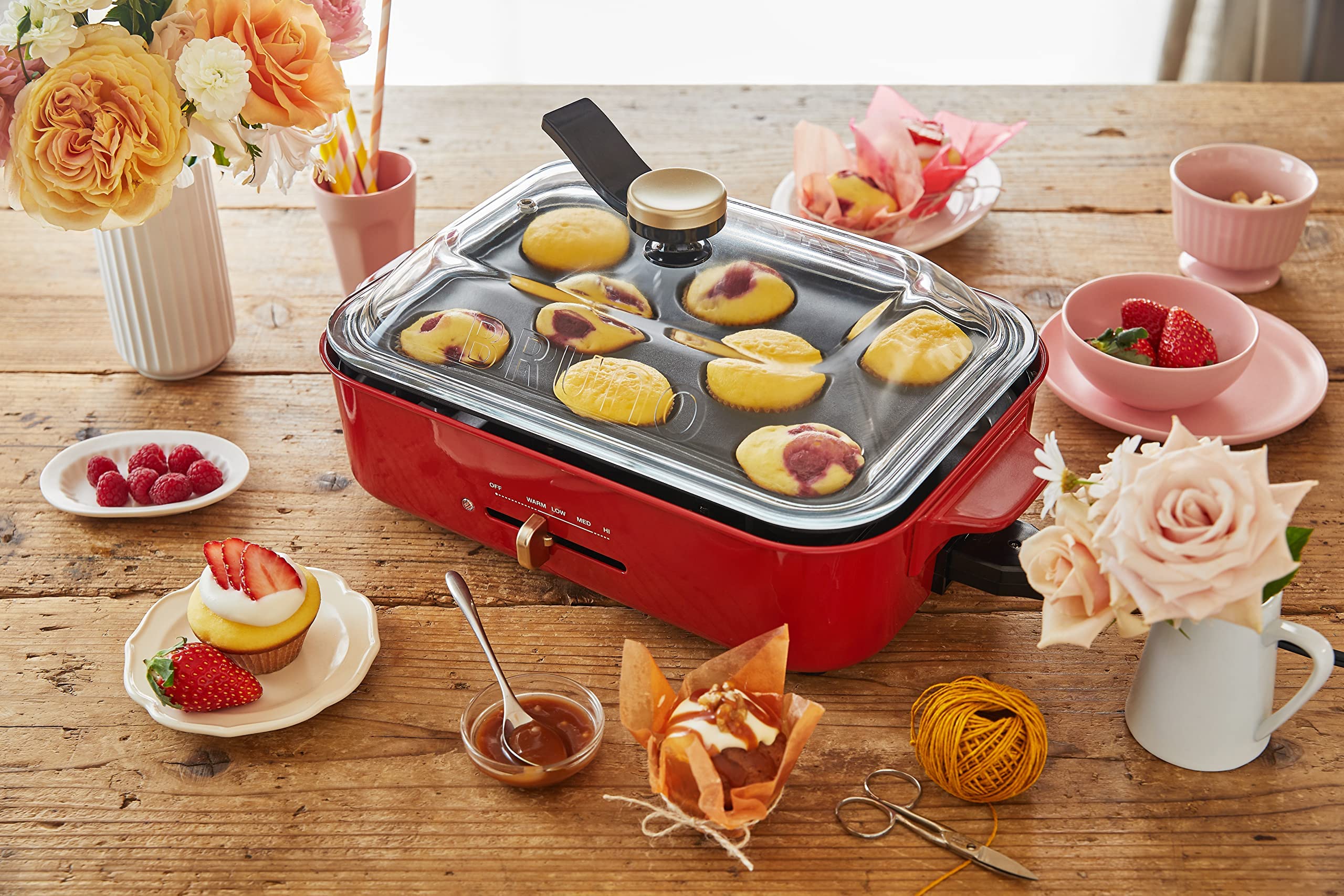 I.D.E.A international - R♡MBRUNOコンパクトホットプレート カップケーキプレートセット Amazon | BRUNO ブルーノ コンパクトホットプレート用カップ