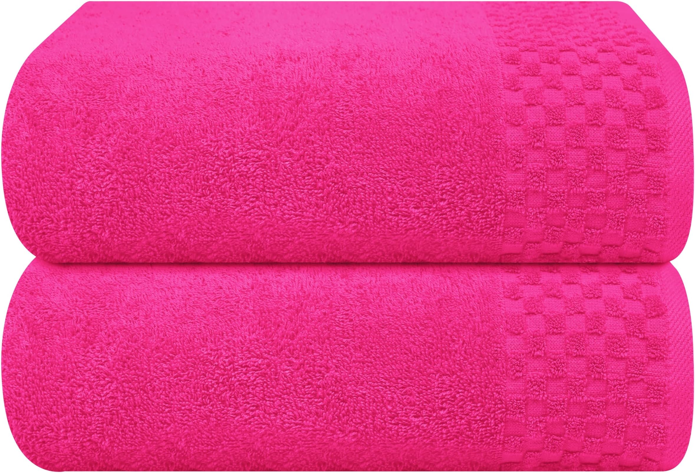 MyOwn MALLONI Home Cotton 2-Pack Oversized Bath Towel Set 70 x 140 cm, Large Bath Towels, Ultra Absorbent, Compact, Quick Drying and Lightweight, Hot