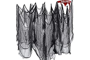 79 Inch Halloween Black Spooky Cheesecloth Gauze