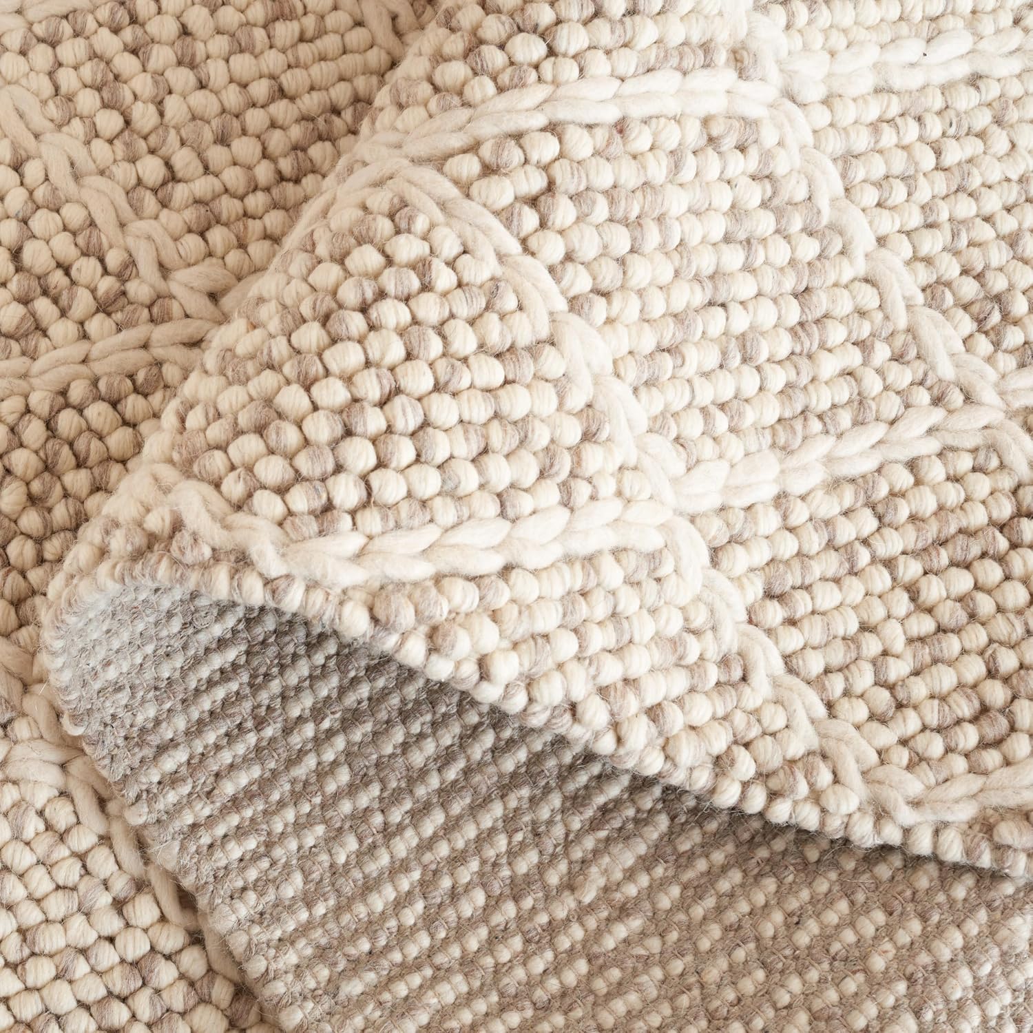 SAFAVIEH Natura Collection Runner Rug - 2'3" x 8', Brown & Ivory, Boho Farmhouse Trellis Design, Handmade Wool, Ideal for The Living Room, Bedroom, Dining Room (NAT131T-28)