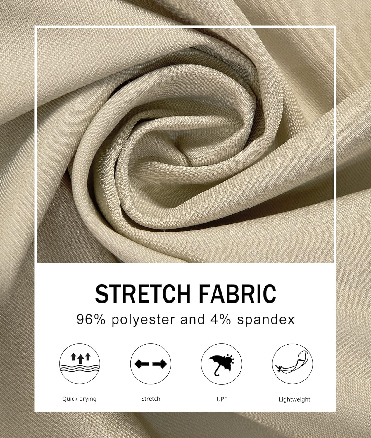 PULI Men's 10" Golf Shorts Dress Casual Summer Flat Front Lightweight Travel Short with Pockets - Image 6