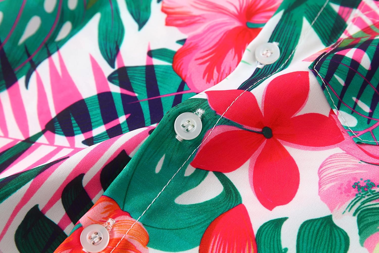 Baby Boys Casual Hawaiian Shirts Cotton Print Button Down Short Sleeve Shirt for Holiday - Image 4