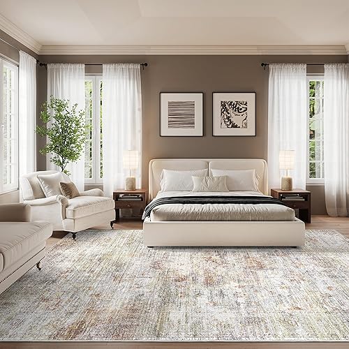 Miniatura 155 de Rugland Alfombras de área de 8 x 10, alfombra lavable resistente a las manchas, alfombras antideslizantes para sala de estar, alfombras tribales