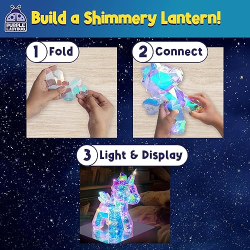 Miniatura 37 de PURPLE LADYBUG Prismic - Rompecabezas de oso 3D con luz nocturna, kit de manualidades LED para niños y adolescentes, regalos de 8 a 12 años