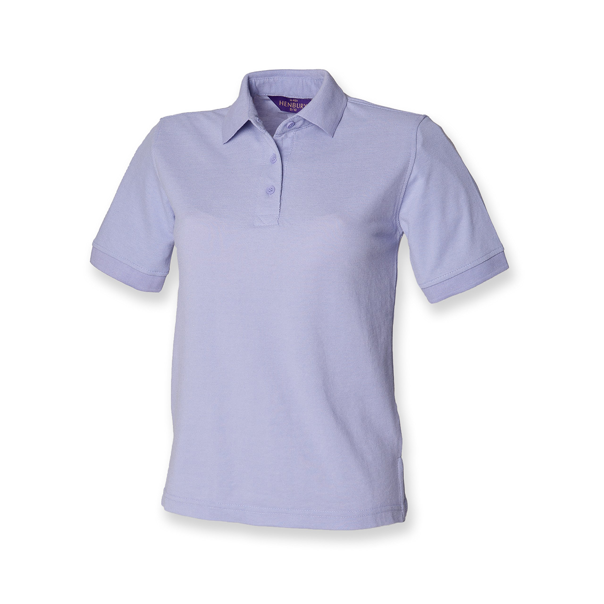 Henbury Ladies Poly/Cotton Pique Polo Shirt Lavender XL/16