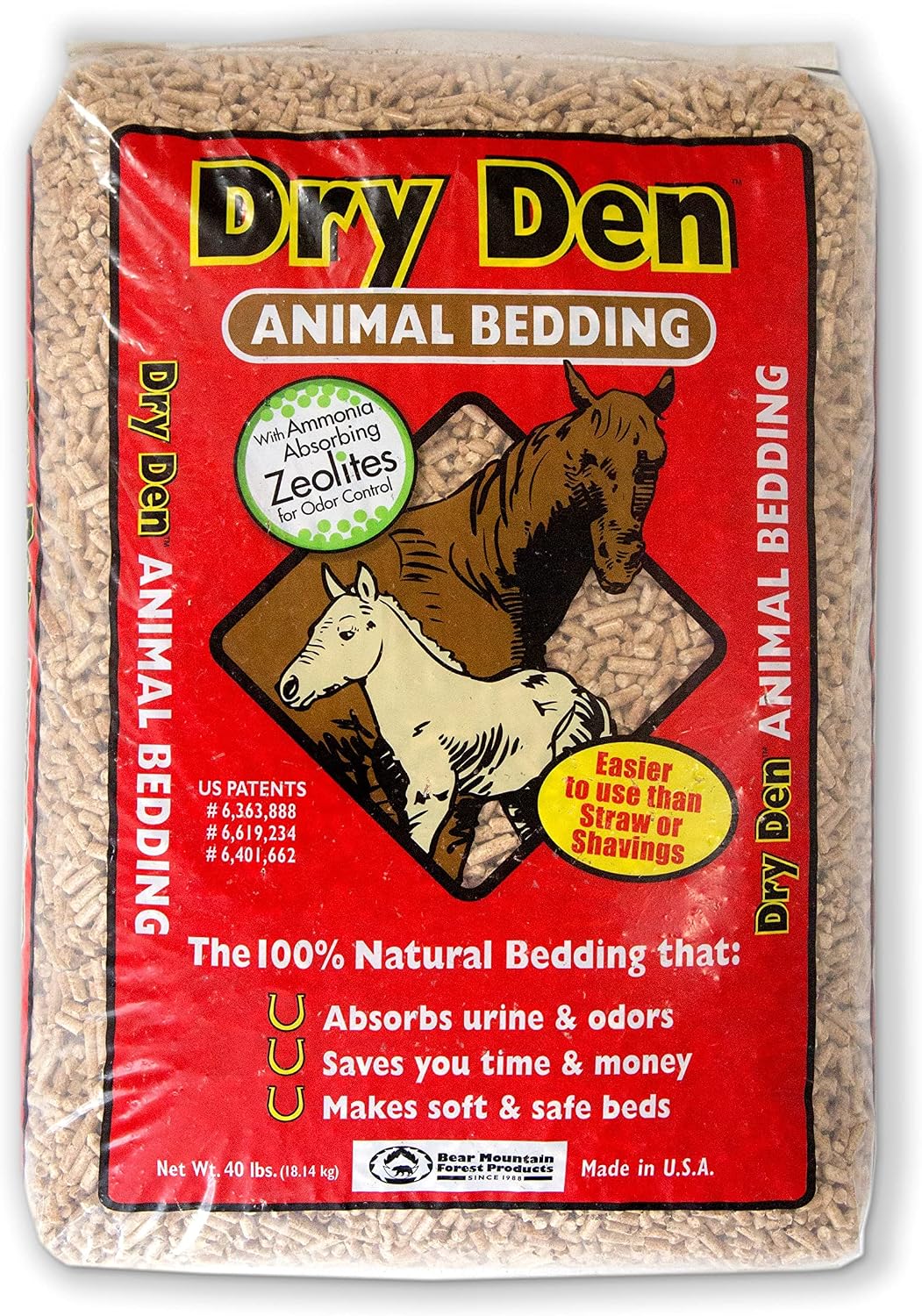 Dry Den Pelletized Animal Bedding, 40lb