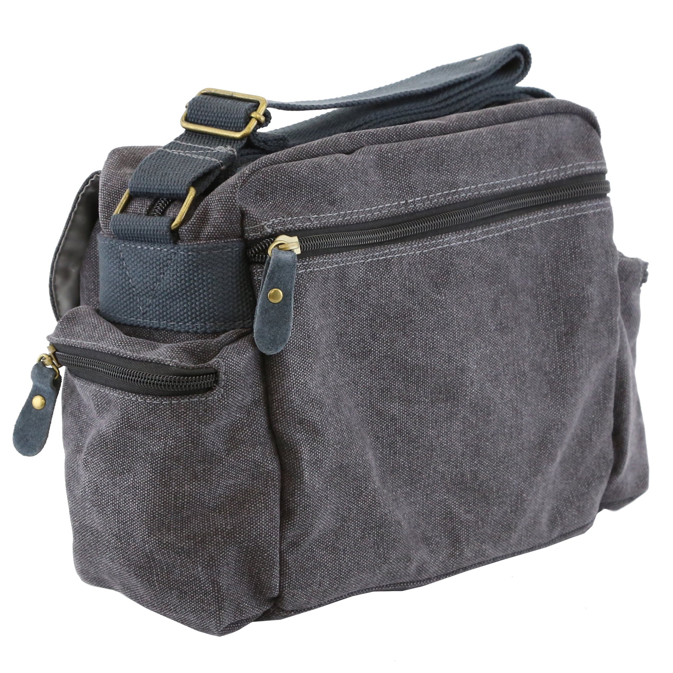 Kalahari 440163 Schultertasche Molopo K-41i, canvas-schwarz, 25 x 19 x 10 cm