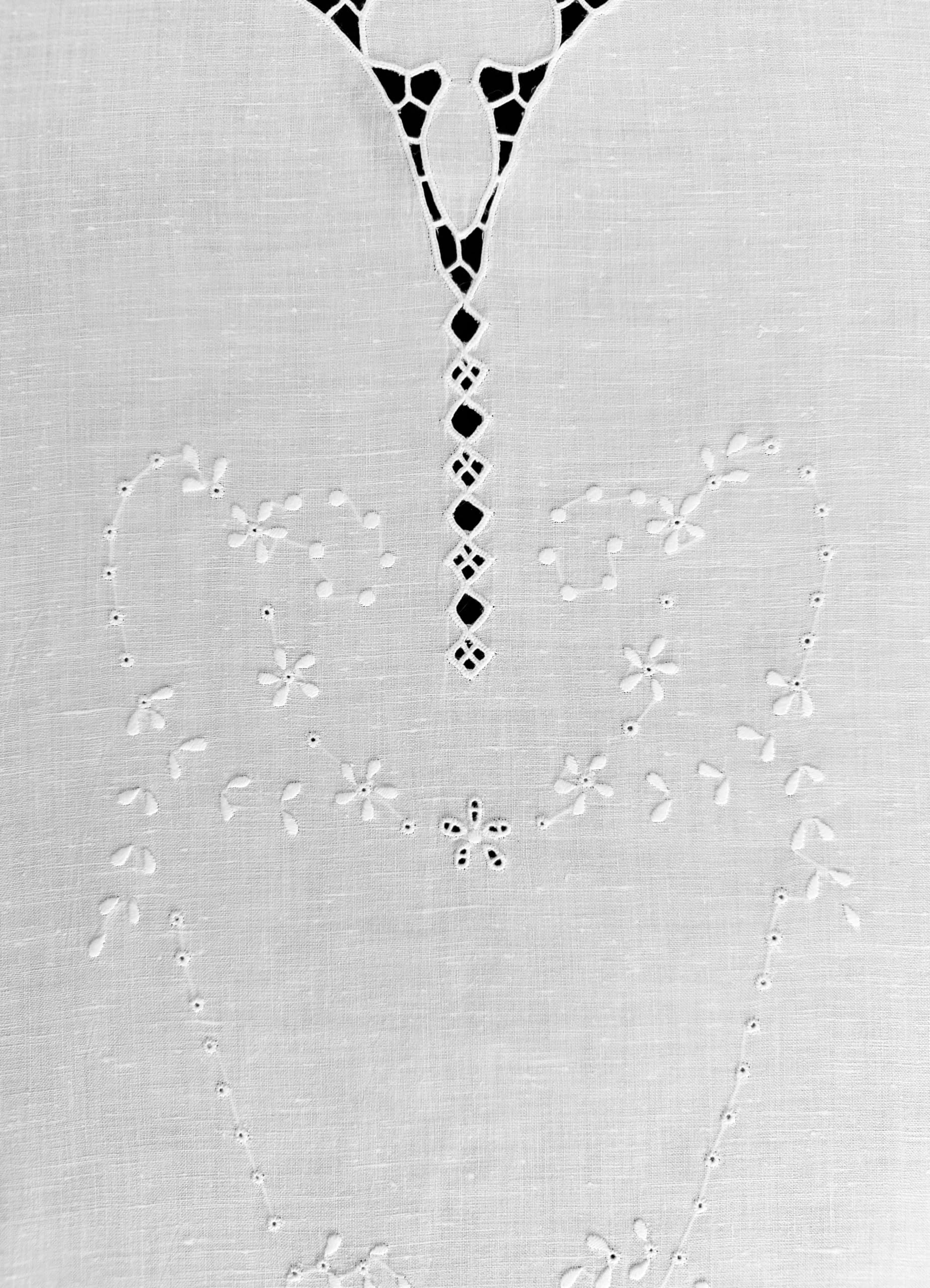 Zenoni & Colombi Coppia di Tende Ricamate a mano Toscano 400 Made in Italy Misto Lino Varie Dimensioni (58x220)