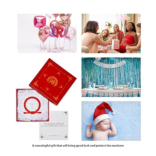 Miniatura 7 de DECEMBER68 NEWBORN Adjustable lucky red string bracelet. Handmade Tibetan protection bracelet for 0-24 months baby boys and girls. New Year