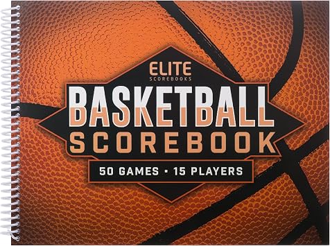Basketball Scorebook - 50 Games Score Book Side by Side Score Keeping Book for Stats | Basketball Stat Tracking Book - High School, Middle School, Little League for Scorekeepers