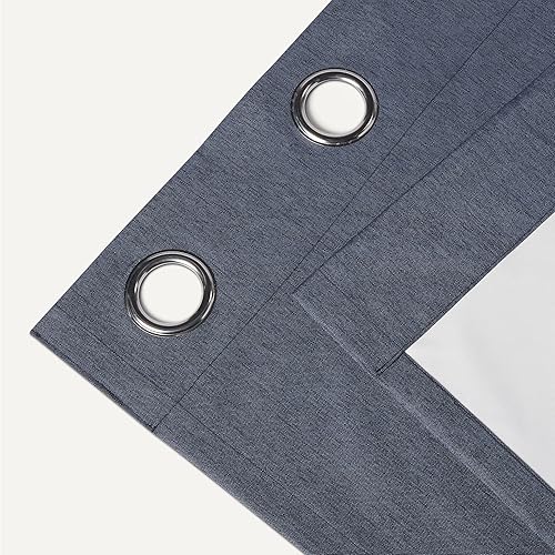 Miniatura 4 de Tienda Basics Cortinas 100% opacas con ojales, 2 paneles, 52 x 84 pulgadas, azul marino