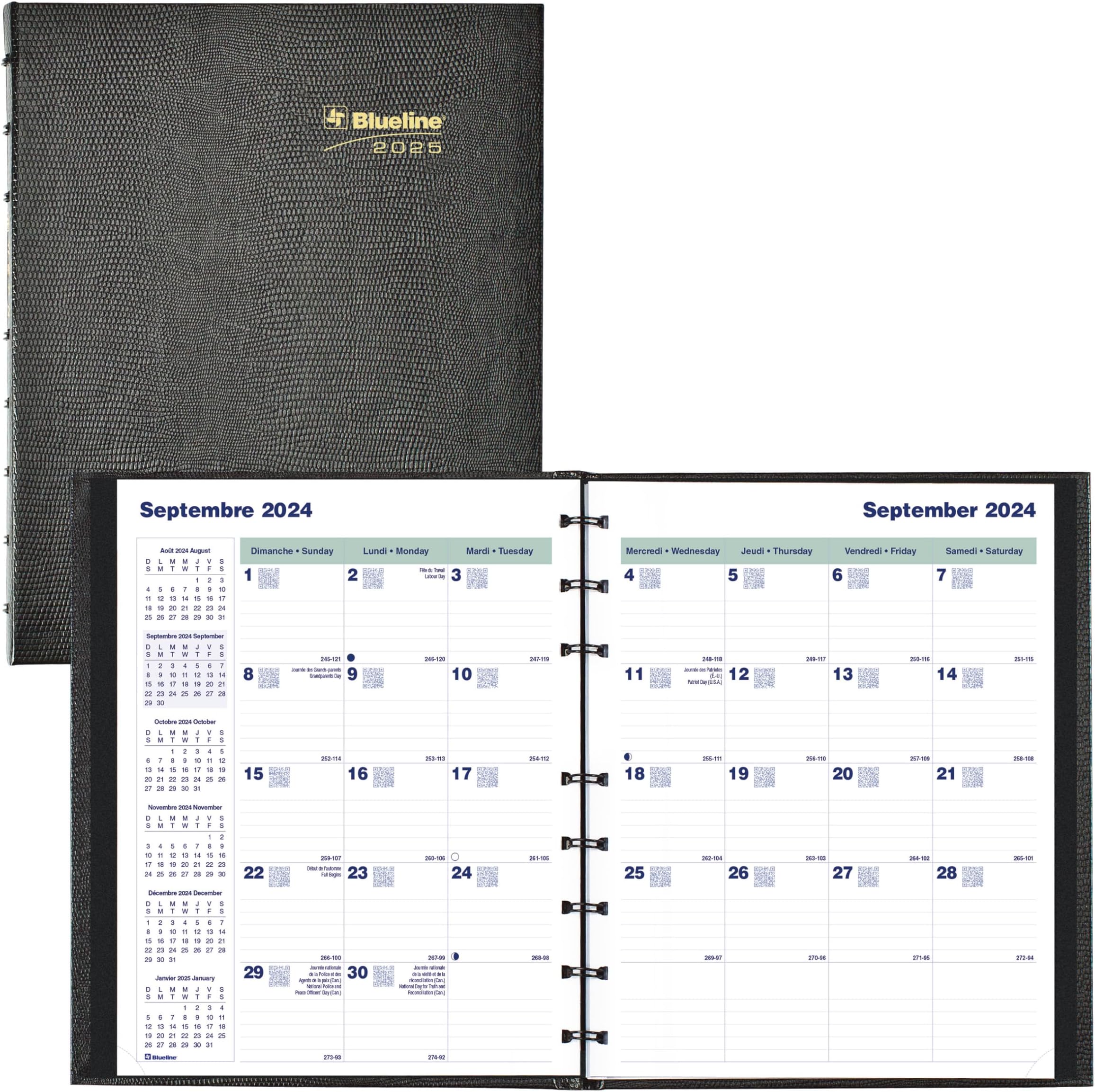 Blueline® 2025 MiracleBind™ CoilPro™ Monthly Planner, 16 Months ...