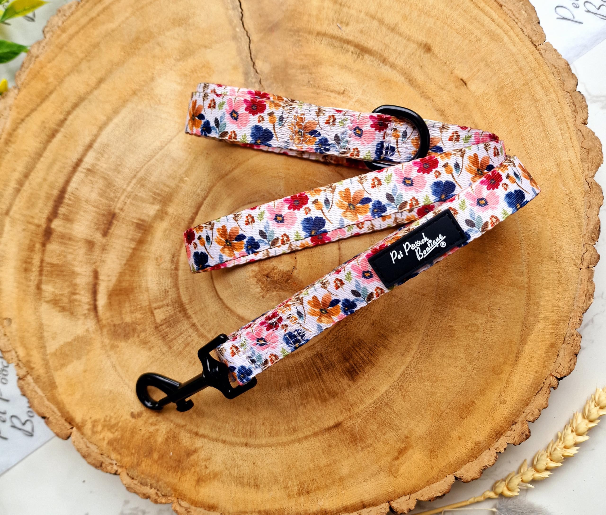 Little Enchanted Meadows Floral Dog Lead - Reversible, Pet Pooch Boutique