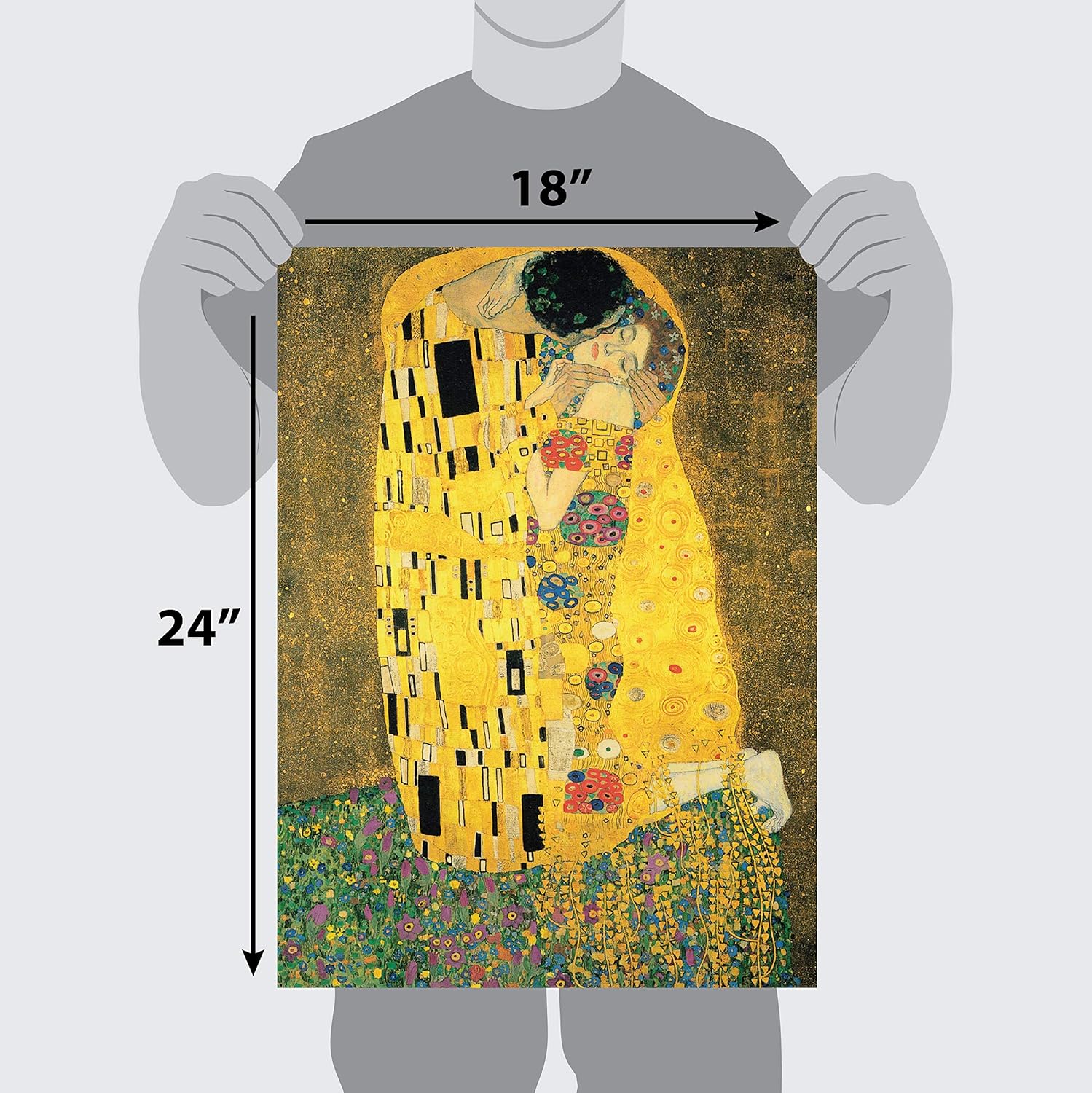 PalaceLearning The Kiss by Gustav Klimt - 18" x 24" Laminated Poster - Classic Fine Art Print: Posters & Prints