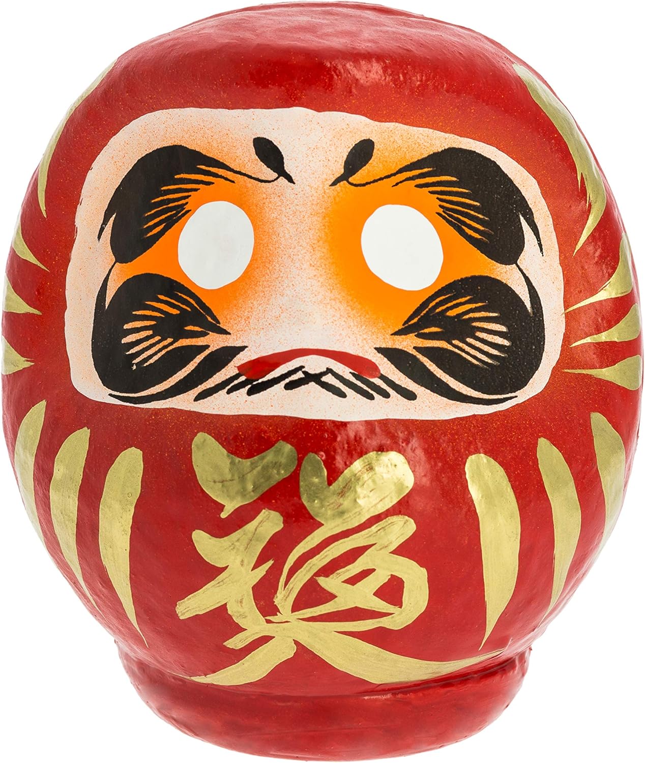 Tierra Zen Daruma, Papel maché Pintado, Rojo, 11 cm