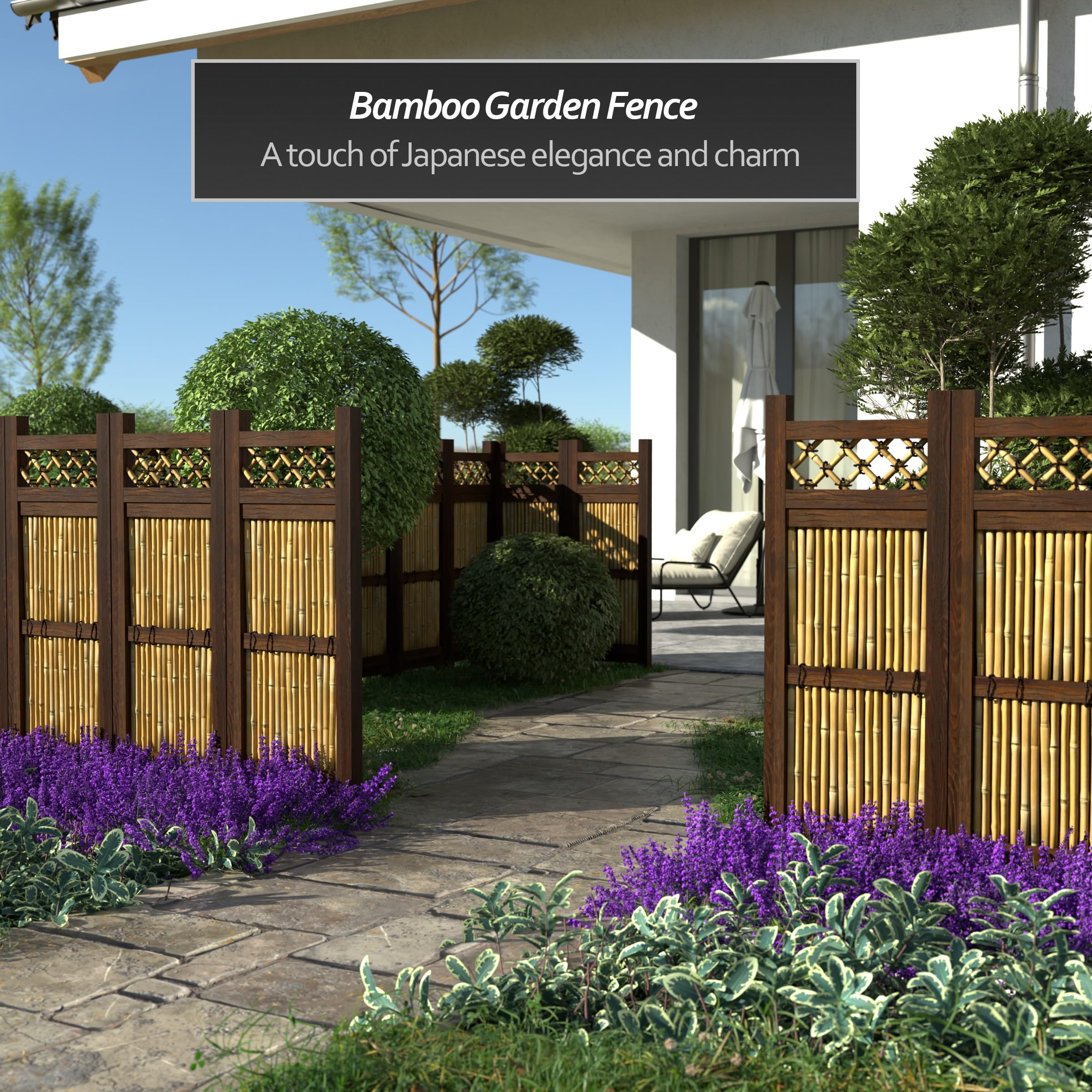 Amazon.com: Red Lantern 4 1.5 ft. Japanese Bamboo Zen Garden Fence