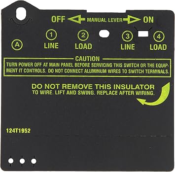 Intermatic Insulator for Double-Pole Timer Switches, Item # 124T1952 for use in T100 Series Intermatic Timers T103, T104, T105, T173, T174, T175, T176, T185, WH40, Timer Controls Accessories