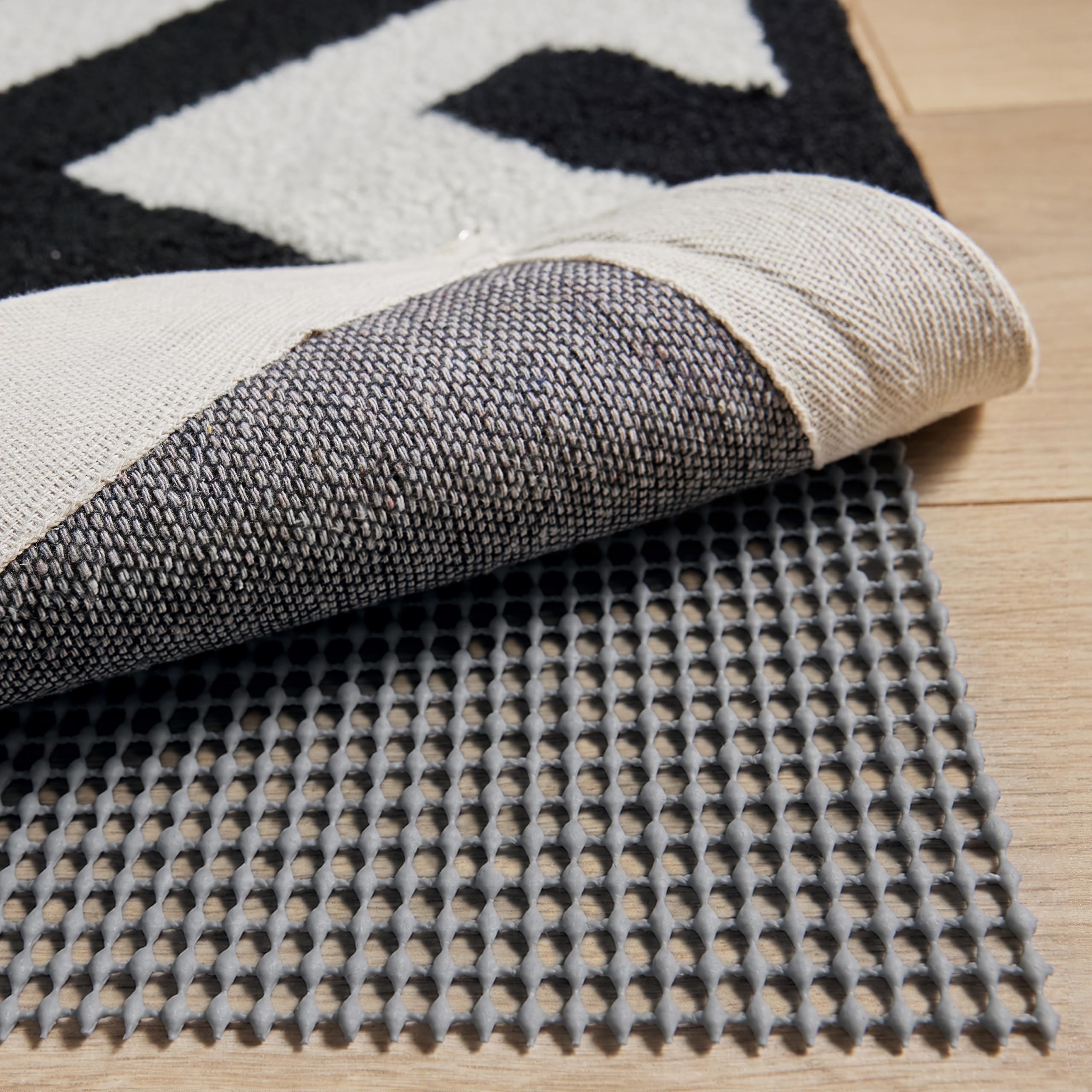 GORILLA GRIP® Slip Resistant Rug Pads for Hardwood Floor, 2.5x13 Gray